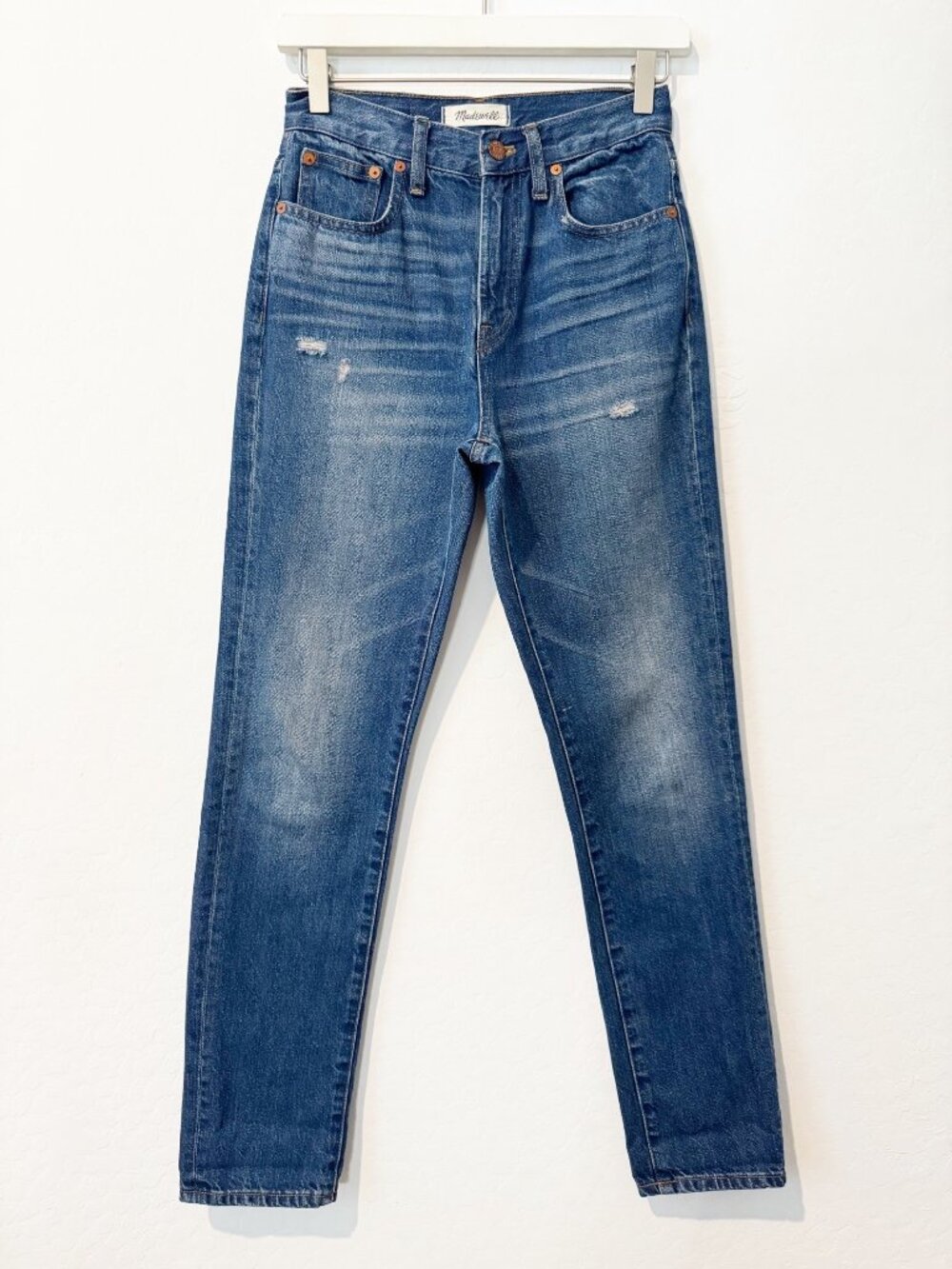 Madewell The Perfect Vintage Jeans Size 24 Casual Capsule Dark Wash Preppy Blue - Picture 3 of 10